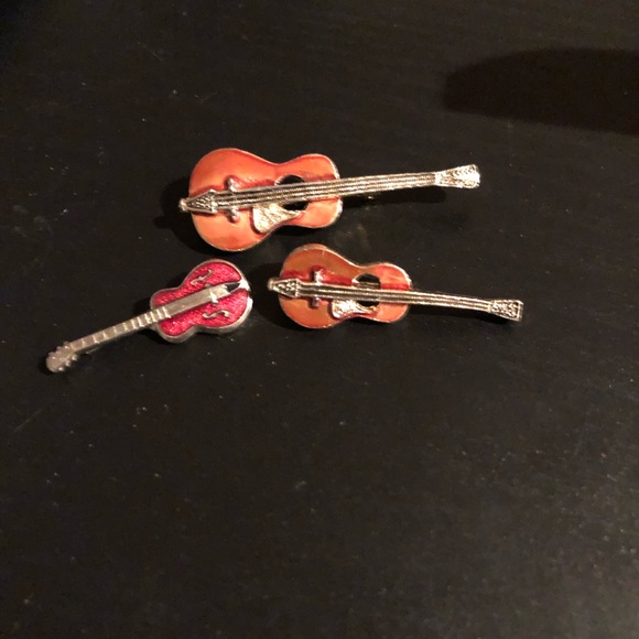 Guitar Brooch Set 3 piece set - Picture 8 of 9